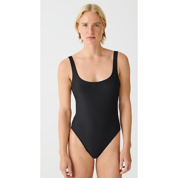 J CREW Black Ribbed Side Bow One Piece Swimsuit Size 18 NEW New with tags - Picture 3 of 3